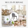 Set of 2 Large Upholstered Dining Chairs with High Back and Wood Legs, Deep Seat Fabric Kitchen Side Chairs for Dining Room - 4 of 4