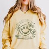 S.W.Smiley Peace Purpose Presence - Women's Lightweight Garment Dyed Sweatshirt - 3 of 4