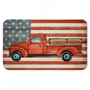 Stupell Industries Patriotic USA Flag Truck Printed Anti-Fatigue Floor Mat, design by Kim Allen, 30"x18" - 1 of 4