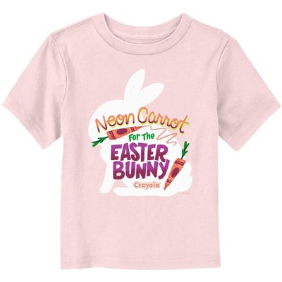 Toddler's Crayola Neon Carrot For The Easter Bunny Color T-shirt : Target