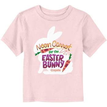 Toddler's Crayola Neon Carrot For The Easter Bunny Color T-Shirt