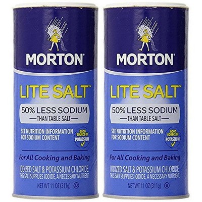 Morton Salt Lite Salt, 11 Oz (Pack of 2)