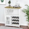 GustoWave Small Bar Cabinet, Modern Liquor Cabinet with Adjustable Wine Rack & Storage Shelves for Home - 3 of 4