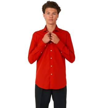 OppoSuits Teen Boys Shirt - Red Devil - Red