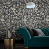 Lock and Key Charcoal Black Leaves Tropical Paste the Wall Wallpaper - 2 of 4