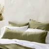 Long Lumbar Throw Pillow- Moss Linen – Coterie, Brooklyn