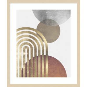 Amanti Art Composition lines and circles 2 by Vitor Costa Wood Framed Wall Art Print - 1 of 4