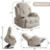 NicBex Recliner Chair Massage Chair with Heating Rocking Chair with USB and 2 Cup Holders Reading Chair for Living Room�Bedroom - 4 of 4