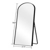 31 in W x 71 in H Black Frame Arch Aluminum Alloy Full Length Mirror Freestanding Mirror - 3 of 4
