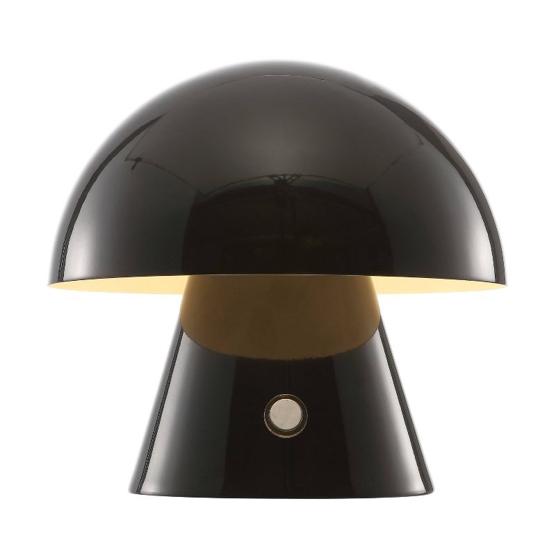 7" Porcini Contemporary Bohemian Rechargeable/Cordless Iron Integrated LED Mushroom Table Lamp - JONATHAN YFeb, 1 of 13