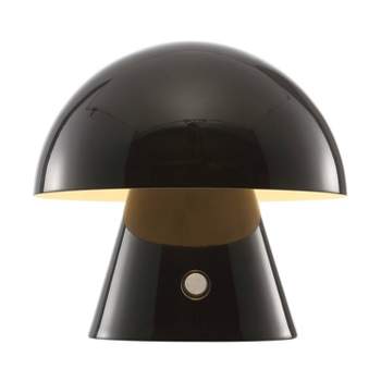 7" Porcini Contemporary Bohemian Rechargeable/Cordless Iron Integrated LED Mushroom Table Lamp - JONATHAN YFeb