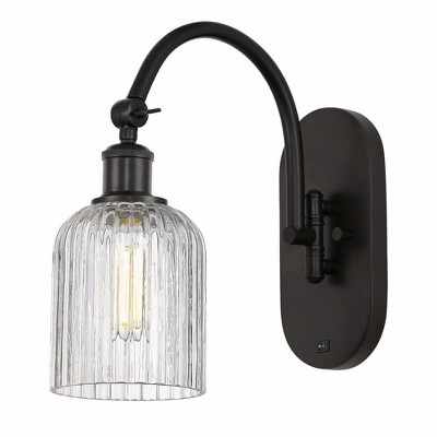 Bridal Veil - 1 Light Arm Swivels Side to Side Wall Sconce In Art Deco Style-12.5 Inches Tall and 5 Inches Wide