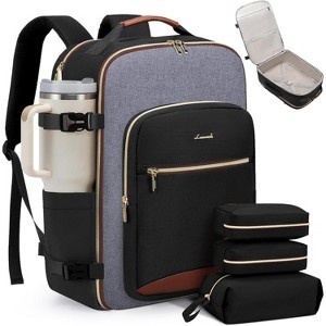 Paaaawaters 40L Travel Backpack for Women & Men, Airline Approved Carry On Luggage with 3 Packing Cubes - 1 of 4