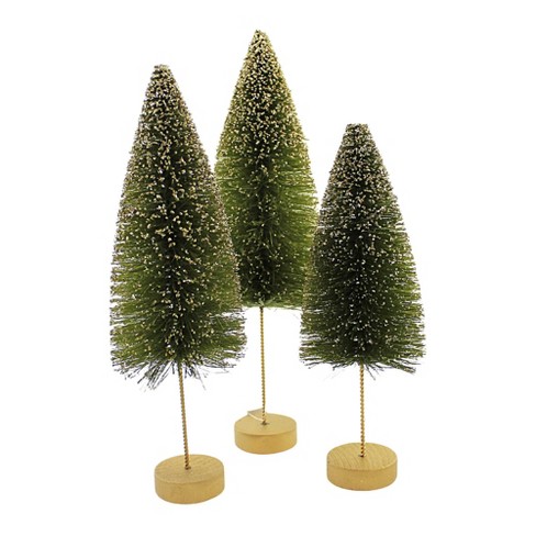 Bethany Lowe Pastel Forest Bottle Brush Trees Set of 6