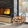 Costway 17'' Firewood Storage Rack Steel Firewood Storage Log Holder - 3 of 4
