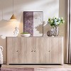 Kitchen Buffet Sideboard Cabinet with 4 Doors and Shelves, Modern Large Sideboard Buffet Storage Cabinet, 66" Coffee Bar Storage Cabinet - 2 of 4