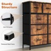 SKRAN Tall Fabric Clothes Cabinet Storage Organizers with 9 Drawers And Wood Top Surface Table Chest Of Drawers, Living Room, Hallway, Porch - 2 of 4