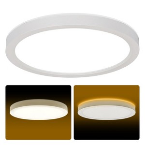 13 in. LED Flush Mount Ceiling Light with Night Light, 24W, 2400lm, 3000K/4000K/5000K Selectable - 1 of 4