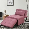 Ainfox Multi-Function Folding Ottoman Couch Bed with Adjustable Backrest Modern Convertible Chair for Living Room Apartment Office - 2 of 4
