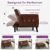 TYBOATLE 65" Convertible Faux Leather Futon Sofa Bed, Modern Upholstered Couch with USB, Folding Loveseat for Small Space, Apartment, Dorm, Office - 4 of 4