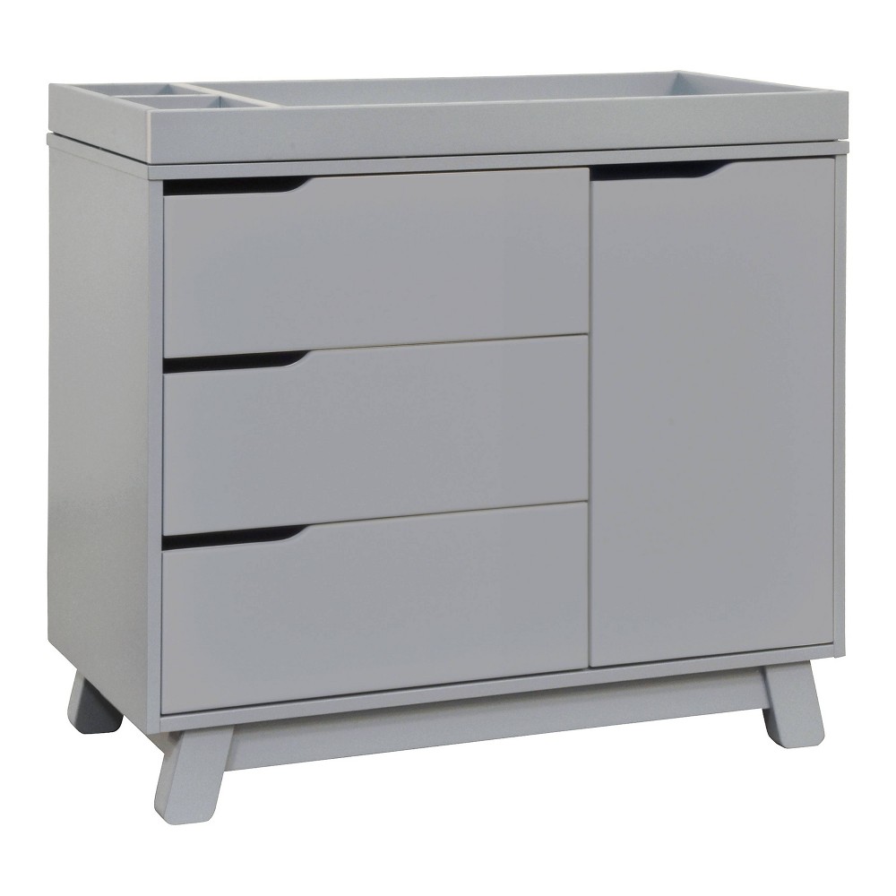 Babyletto Hudson 3-Drawer Changer Dresser with Removable Changing Tray - Gray -  80185916