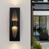 LLHZSY 15 3/4"H Industrial LED Dimmable Outdoor Wall Light Sconce-Black - 2 of 4