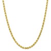 Black Bow Jewelry Men's 5mm 10k Yellow Gold Diamond Cut Solid Rope Chain Necklace - 2 of 4
