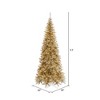 Vickerman Champagne Tinsel Fir Slim Artificial Christmas Tree - 3 of 4