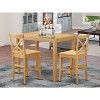 Counter Height Dining Table Set - 3 Piece Kitchen Table & Chairs - Modern Farmhouse Style - 2 of 4