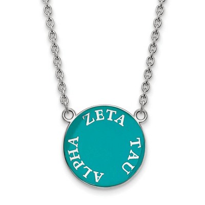 Black Bow Jewelry Sterling Silver Zeta Tau Alpha Greek Life Necklace 18 Inch