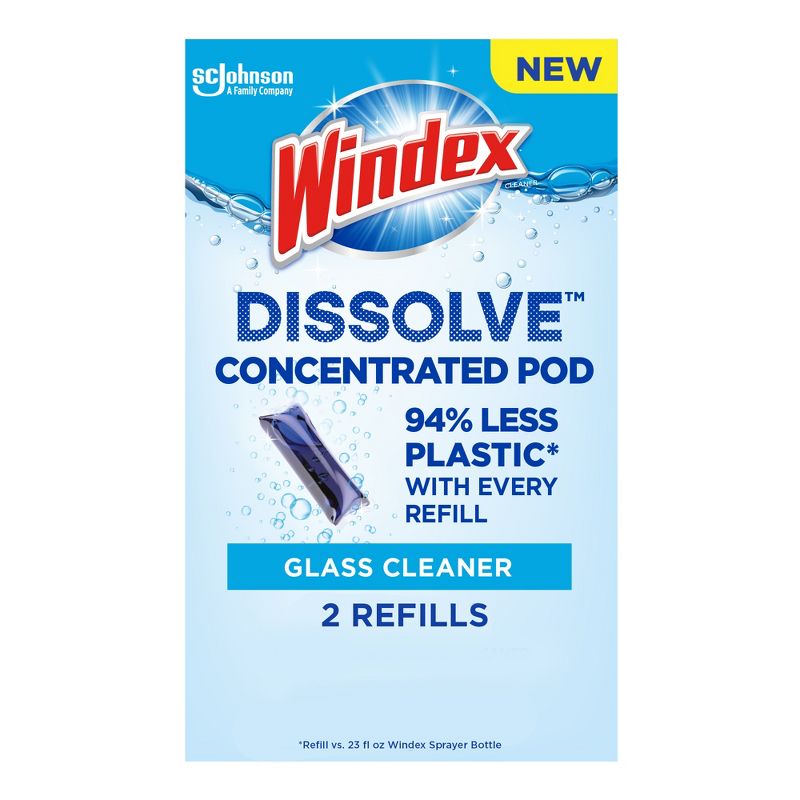 Windex Original Dissolve Pods Cleaner Refill - 0.28 fl oz/2ct, 1 of 17