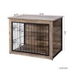 LAOTIES 22'' Wooden Dog Crate Furniture With Double Doors,Indoor Dog Kennel End Table For Small And Medium Dogs - 3 of 4