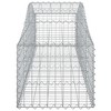 vidaXL Arched Gabion Basket 78.7"x19.7"x15.7"/23.6" Galvanized Iron - 4 of 4