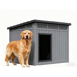 Gulches Easy-Assemble Weather-Resistant Pet House Open Roof for Cleaning, Slanted Water-Repellent Roof, Large Opening - 1 of 3