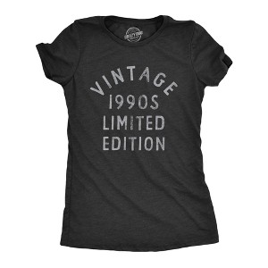 Womens Vintage 1990s Limited Edition T Shirt Funny Cool 1990 Theme Classic Tee For Ladies - Crazy Dog Women's T Shirt - 1 of 4