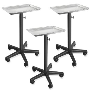 Saloniture Premium Aluminum Instrument Tray - Hair Stylist Trolley - Silver - 1 of 4