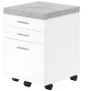 NicBex Modern File Cabinet with Wheels,Vertical Filing Cabinets with 3 Drawers and Handles,Office Cabinet for Home, Office - 2 of 4