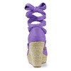 Allegra K Women's Lace Up Open Toe Platform Espadrille Wedge Sandals - 3 of 4