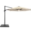 Sonkuki 11FT Round Offset Outdoor Solar LED Patio Aluminum Cantilever Umbrella w/ Base Included & Infinite Canopy Angle Adjustment - 2 of 4