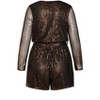 Women's Plus Size Sequin Playsuit - bronze | CITY CHIC - 4 of 4