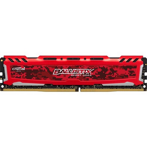 Crucial Ballistix Sport Lt Red 8gb Ddr4 2666 Udimm 8 Gb Ddr4 2666 Pc4 Ddr4 Sdram 1 V Non Ecc Unbuffered 2 Pin Dimm Target