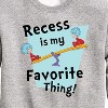 Boys' - Dr. Seuss - Recess Is My Favorite Thing Graphic Long Sleeve Fleece Sweatshirt - 2 of 4