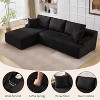 106"Cloud Modular Sectional Sofa with L-Shaped Chaise Comfy Deep Seat Corduroy Couch Modern Oversized Upholstered Couches for Living Room Apartment - 3 of 4