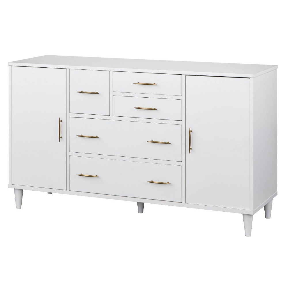 Photos - Storage Сabinet Ana Mid-Century Modern Buffet White - Lifestorey