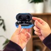 Insten Soft TPU Case For Samsung Galaxy Buds+ / Galaxy Buds with Carabiner Keychain, Support Wireless Charging, Blue Chrome - 2 of 4