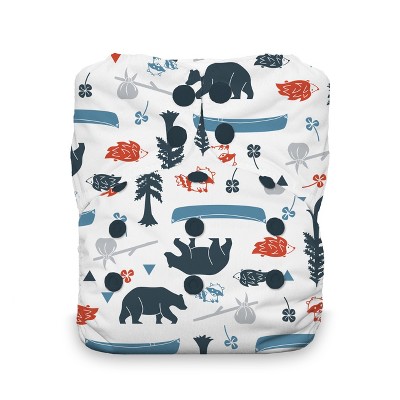 Image of Thirsties | One Size All-in-One Cloth Diapers Pack of 1 - Adventure Trail Multicolored, One Size