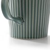 Meritage 4 Piece 16.5 Ounce Embossed Stoneware Mug Set in Matte Sage - 3 of 4