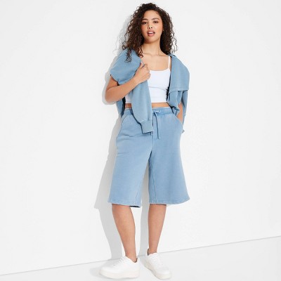 Women's Baggy Longline Sweat Shorts - Wild Fable™