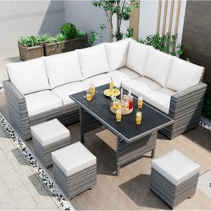 Patio Furniture Set,7 PCS Outdoor Patio Furniture - 1 of 4