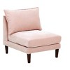 CAVINAS Suede Upholstered Accent Chair with Backrest,Modern Upholstered Armless Chair with Pillow for Living Room - 4 of 4